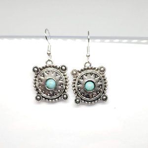 Small Circle And Sun Metal Cute Earrings